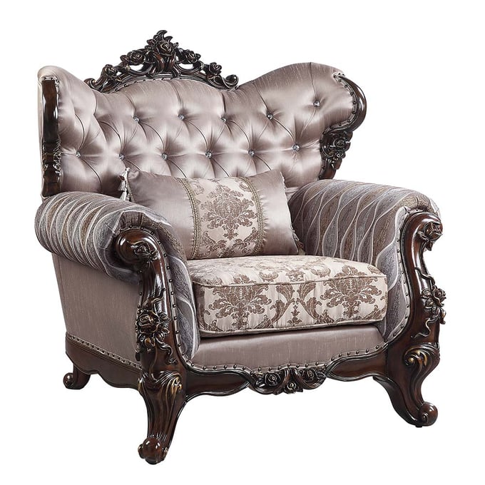 Acme Furniture Benbek Antique Oak Chair with Pillow ACM-LV00811