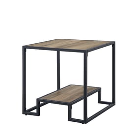 Acme Furniture Idella Rustic Oak Black End Table