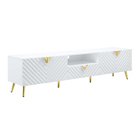 Acme Furniture Gaines White High Gloss TV Stand