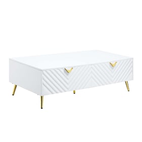 Acme Furniture Gaines White High Gloss Coffee Table