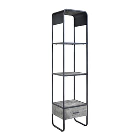 Acme Furniture Raziela Concrete Gray Black Side Pier