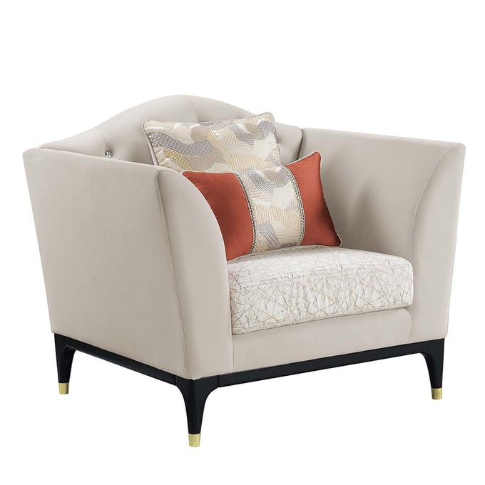 Acme Furniture Tayden Beige Chair with Pillows ACM-LV01157