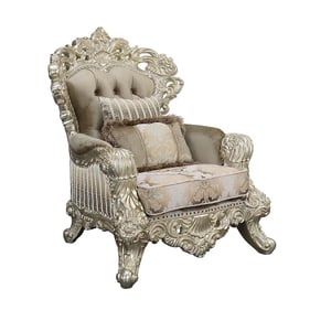 Acme Furniture Sorina Antique Gold Chair with Pillows