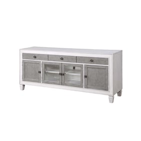 Acme Furniture Katia Rustic Gray Weathered White TV Stand