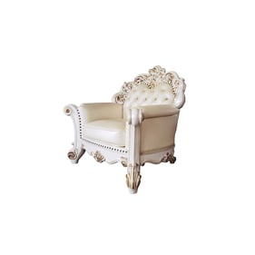 Acme Furniture Vendome Champagne Antique Pearl Chair with Pillow