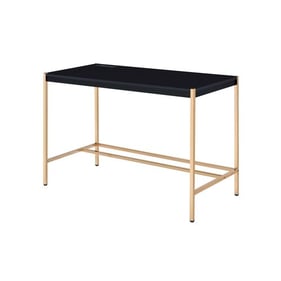 Acme Furniture Midriaks Black Gold Writing Desk with USB Port