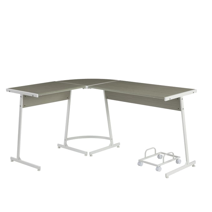 Acme Furniture Carver Gray White Rectangle Computer Desk ACM-OF00045