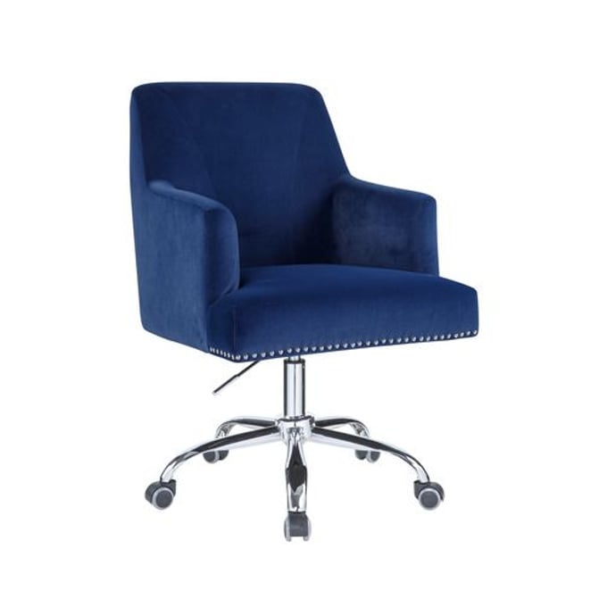 Acme Furniture Trenerry Blue Chrome Office Chair ACM-OF00117