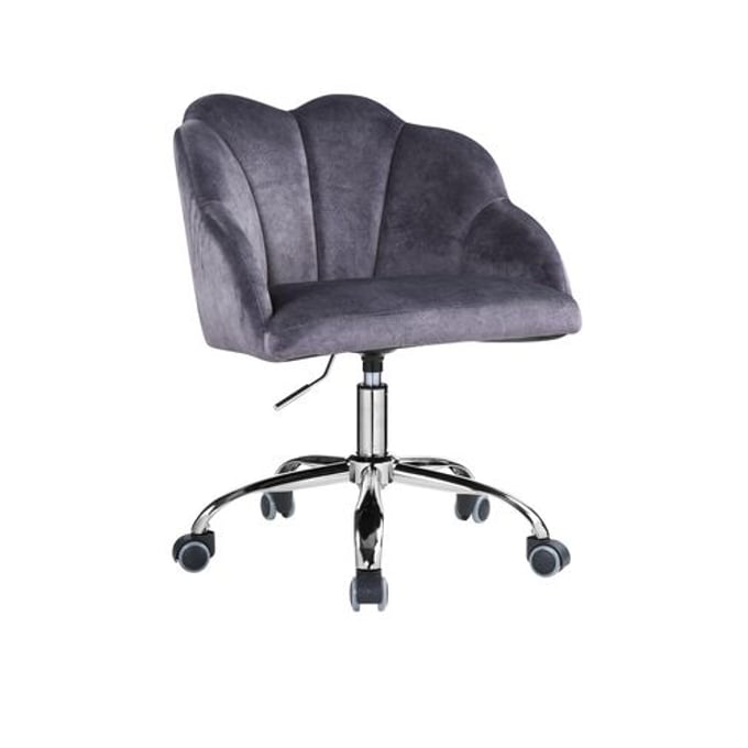 Acme Furniture Rowse Dark Gray Chrome Office Chair ACM-OF00118